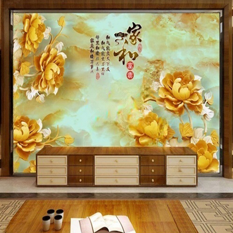 Interior Design With Wallpaper - 새로운 중국 스타일 사용자 정의 벽화