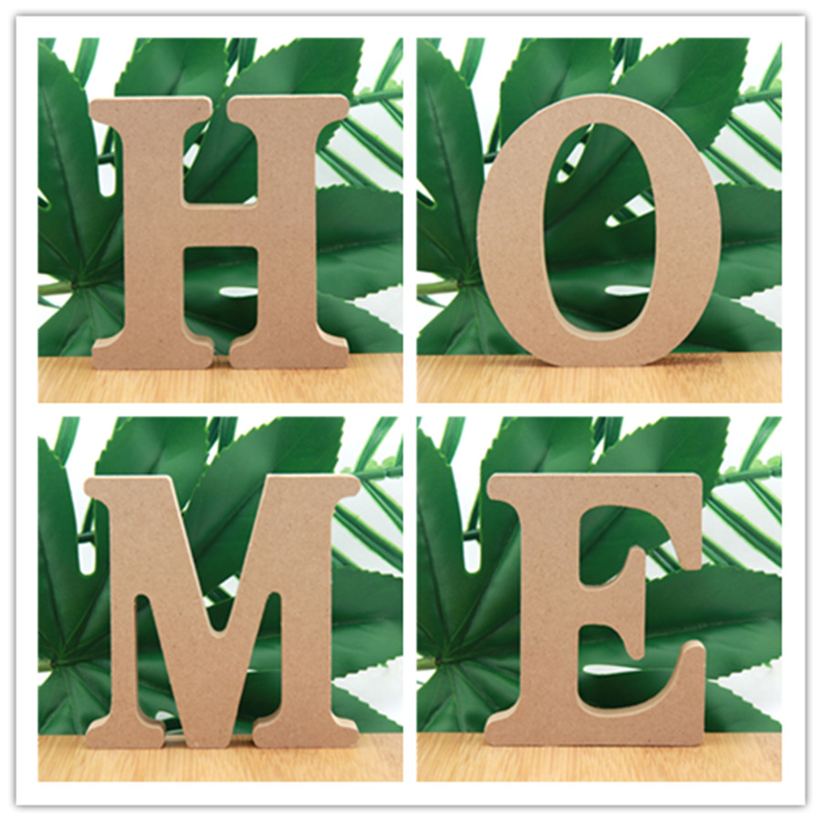 Interior Design Quotes - 1pc 10cm 나무 색 나무 문자