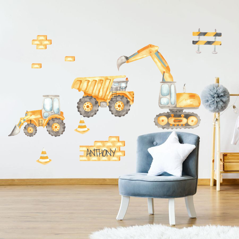 Interior Design Magazine - 커스텀 이름 건설 크레인 굴삭기 트럭