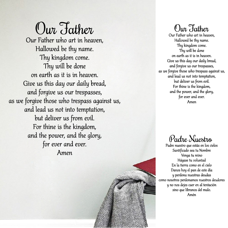 Interior Design Quotes - 우리 아버지 주님의기도 데칼 스페인어 Padre