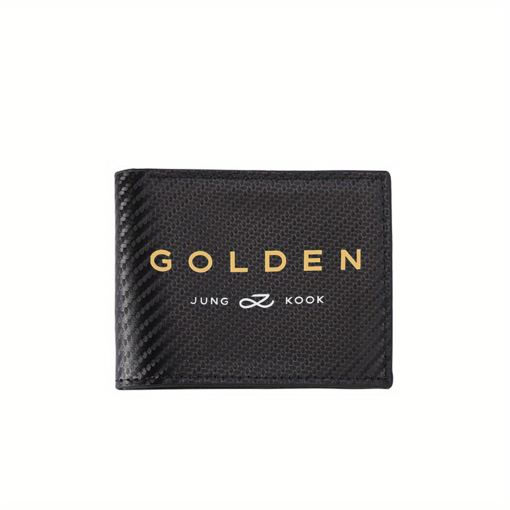 Interior Design Name Card - 검정색 남성용 지갑에 금색 텍스트와 작가