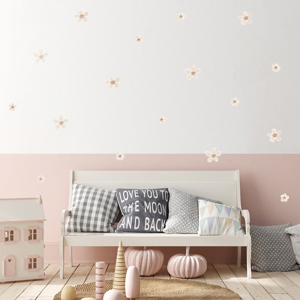 Interior Design Quotes - 보호 단색 꽃 보육 벽 스티커,