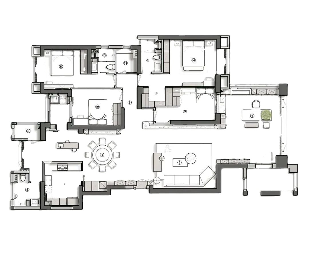 Interior Design And Construction - 산하이 주택 설계 인테리어 디자인 서비스