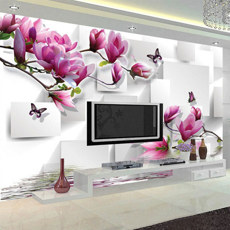 Interior Design Tv Room - 세련된 인테리어 디자인 사진 벽지 3D