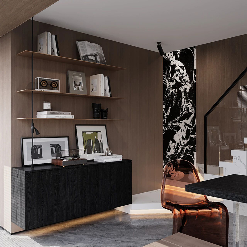 Interior Design Build - 현대적인 3D 렌더링 빌라 인테리어 디자인,