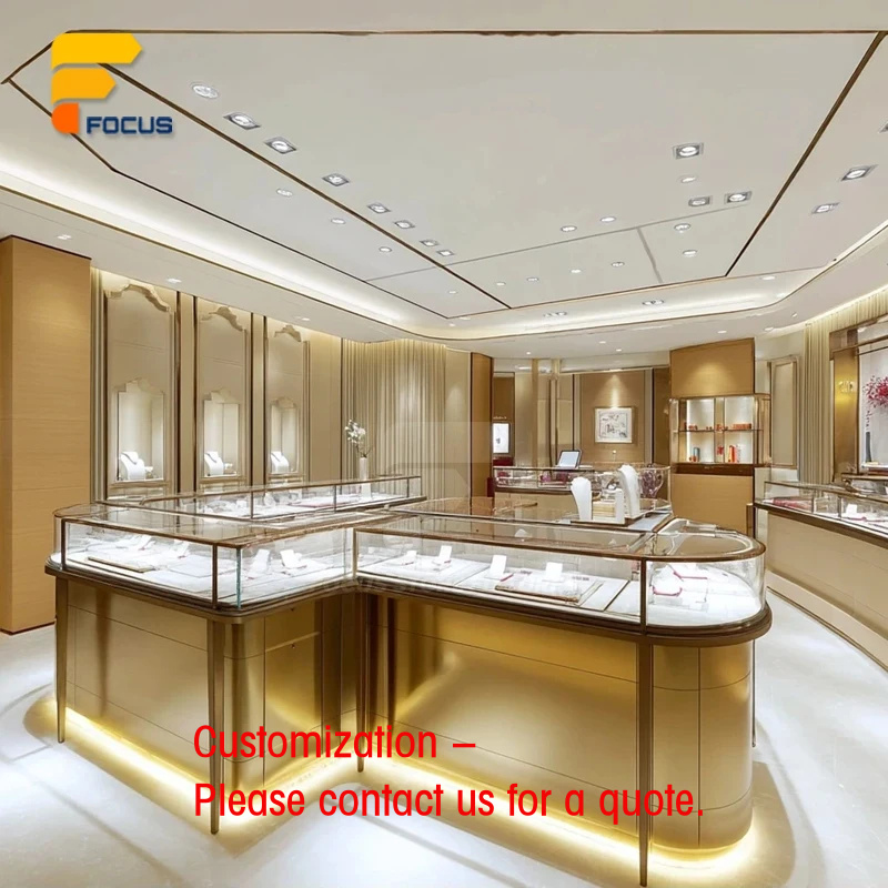 Interior Design Lighting Layout - 맞춤형 명품 주얼리 샵 디자인 쇼케이스,