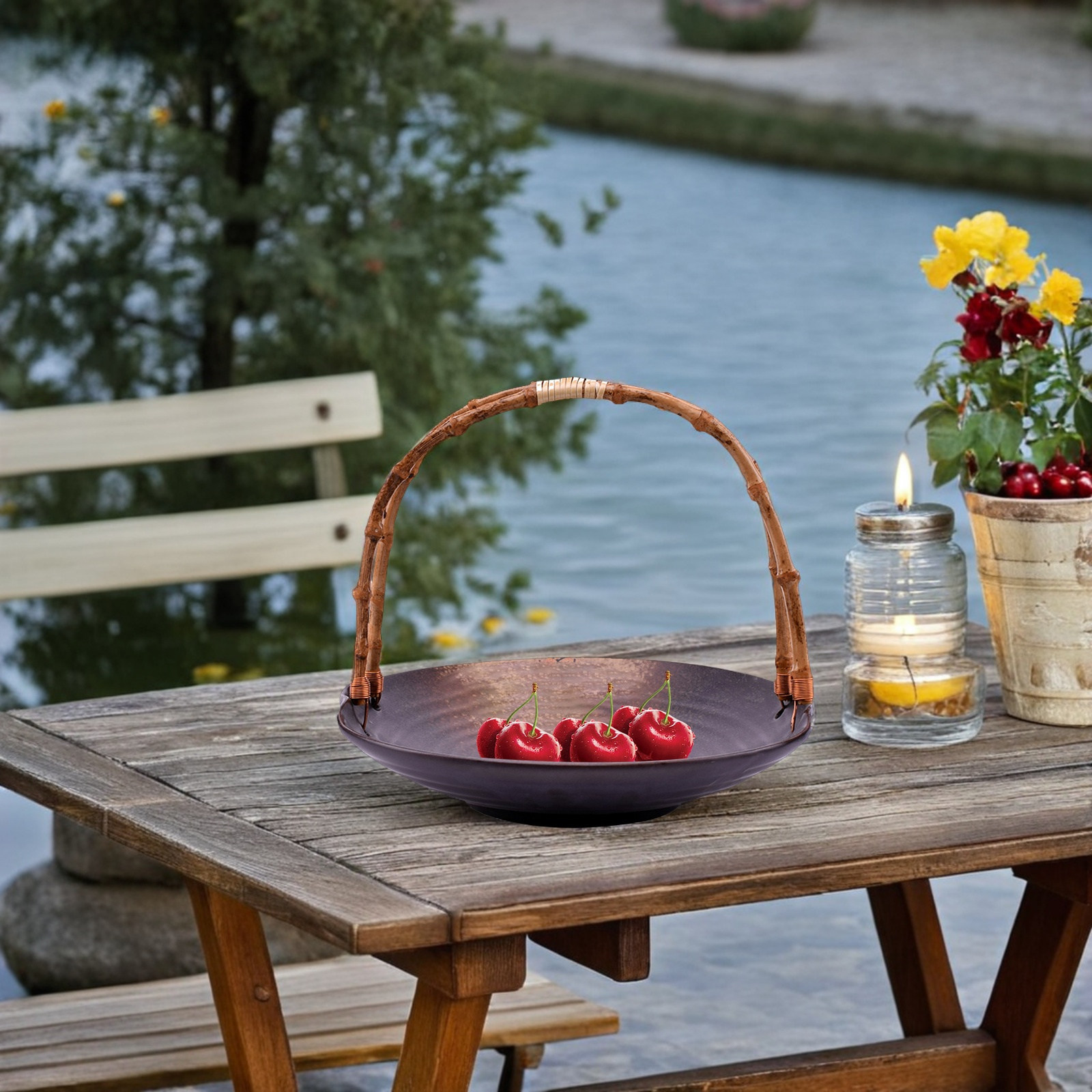 Rattan Tray Handle - 라탄 위커 서빙 트레이 손잡이 수공예