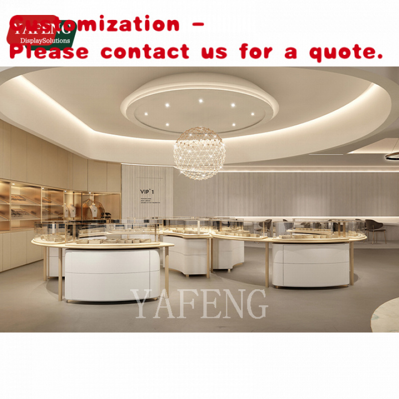 Interior Design Lighting Layout - 맞춤형 고급 모던 주얼리 매장 3D