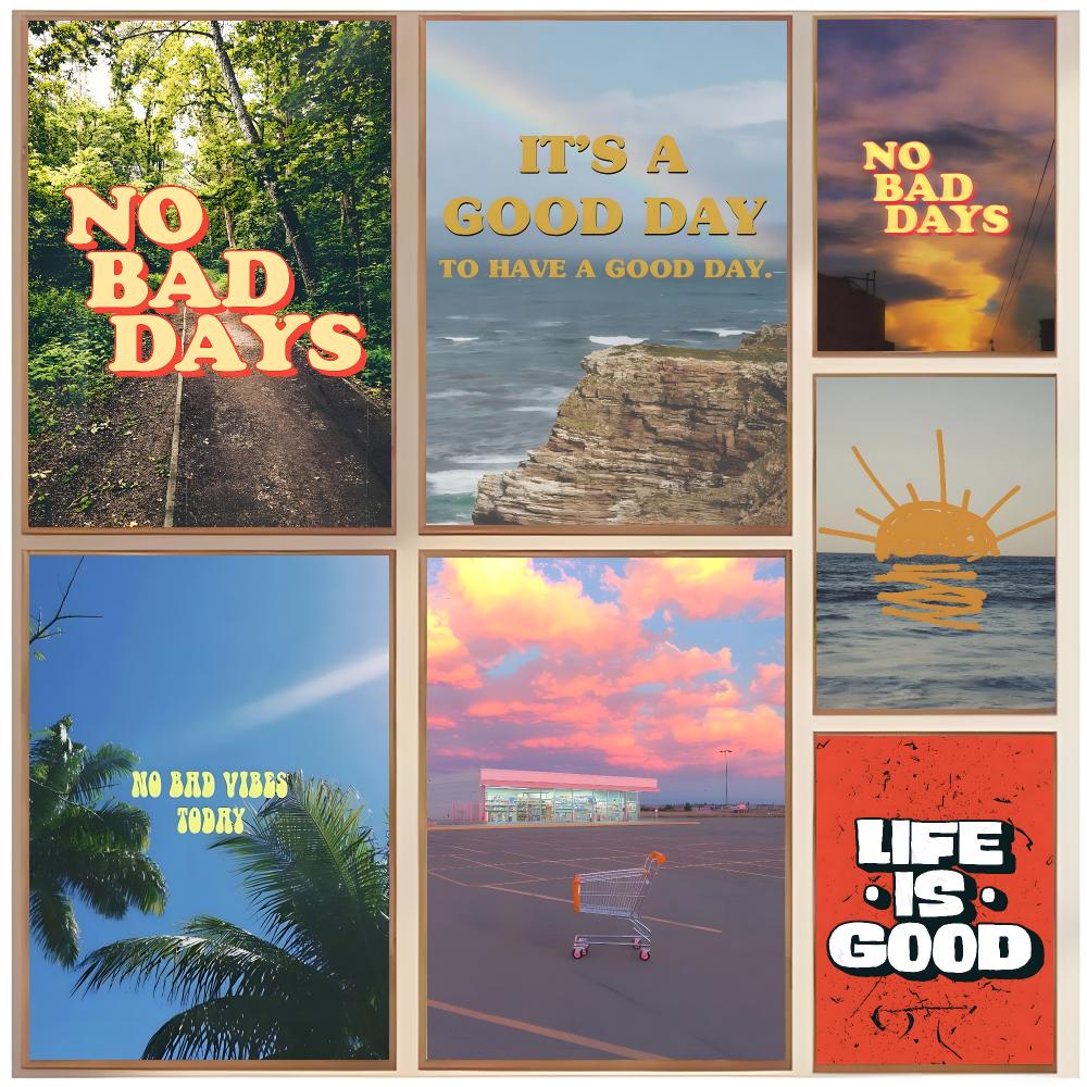 Interior Design With Wallpaper - 라이프 슬로건 N-No Bad Days 포스터