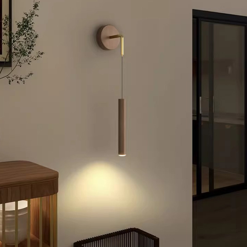 침실 거실 새로운 나뭇결 침대 벽 램프 간단한 창조적  - Interior Design Tv Room 리뷰 및 가격