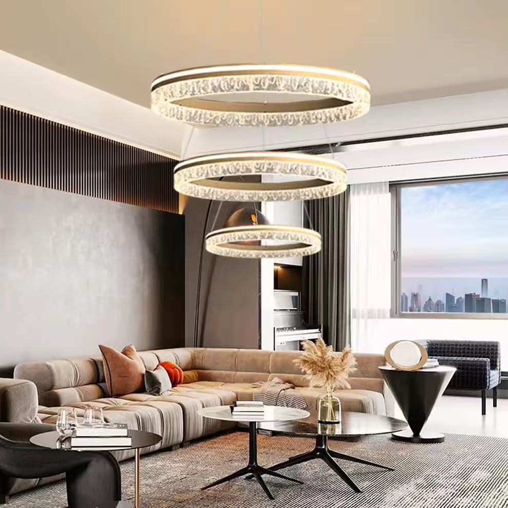 아메리칸 스타일 디자인 LED 크리스탈 샹들리에 광택  - Interior Design Remote 리뷰 및 가격