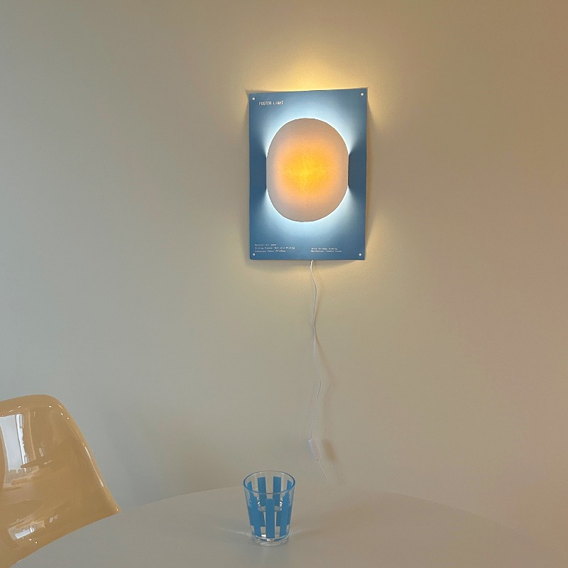 심플 디자이너 종이 벽등 일러스트 포스터 무드등 침실  - Interior Design Remote 리뷰 및 가격