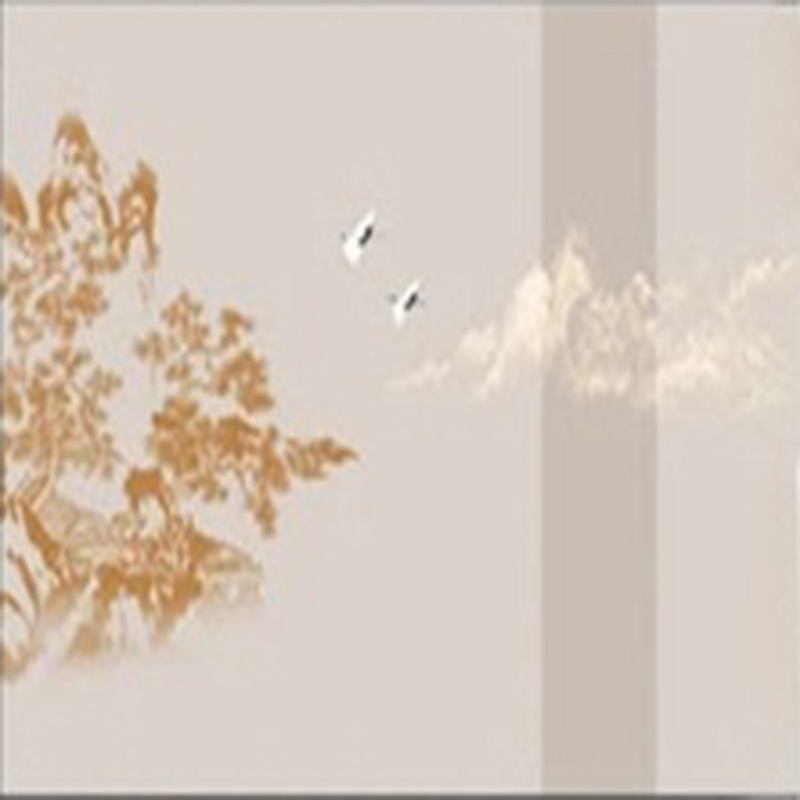 우아한 중국어 손으로 그린 ​​소나무 & 크레인 벽화  - Interior Design With Wallpaper 리뷰 및 가격