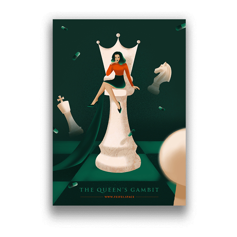 Queen 's Gambit 실내 벽 아트 모듈러 그림 - Interior Design With Wallpaper 리뷰 및 가격
