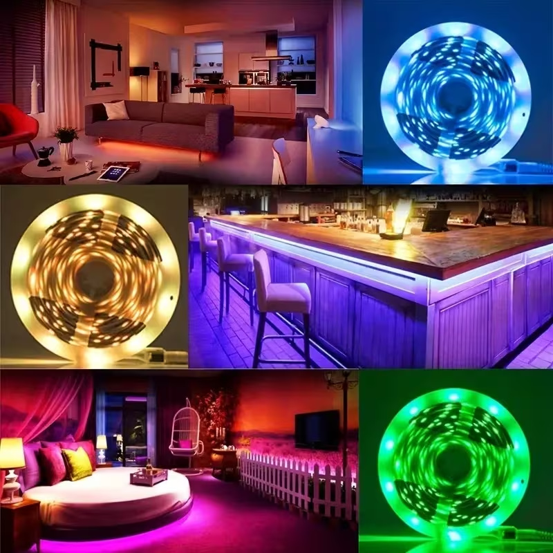 1-20M RGB LED 조명 스트립, 44키 리모컨  - Interior Design Tv Room 리뷰 및 가격