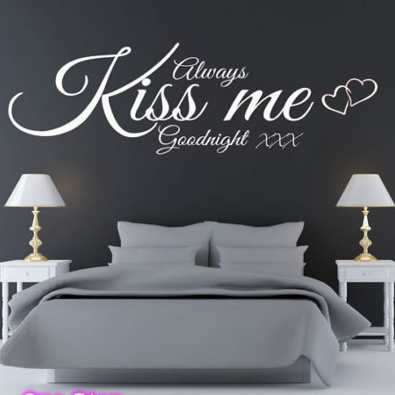 Wall Decal Quote 항상 나에게 굿나잇 키스 - Interior Design With Wallpaper 리뷰 및 가격