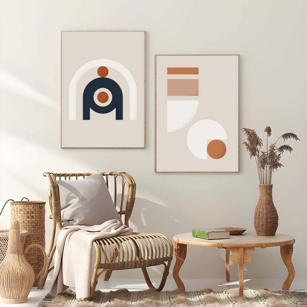 따뜻한 라인 컬러 디자인 포스터 스티커 벽 예술 그림  - Interior Design With Wallpaper 리뷰 및 가격