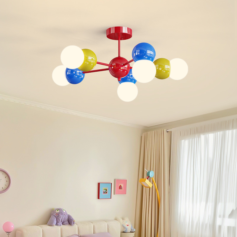북유럽 크림 스타일 침실/어린이 방 아크릴 LED 펜던 - Interior Design Remote 리뷰 및 가격