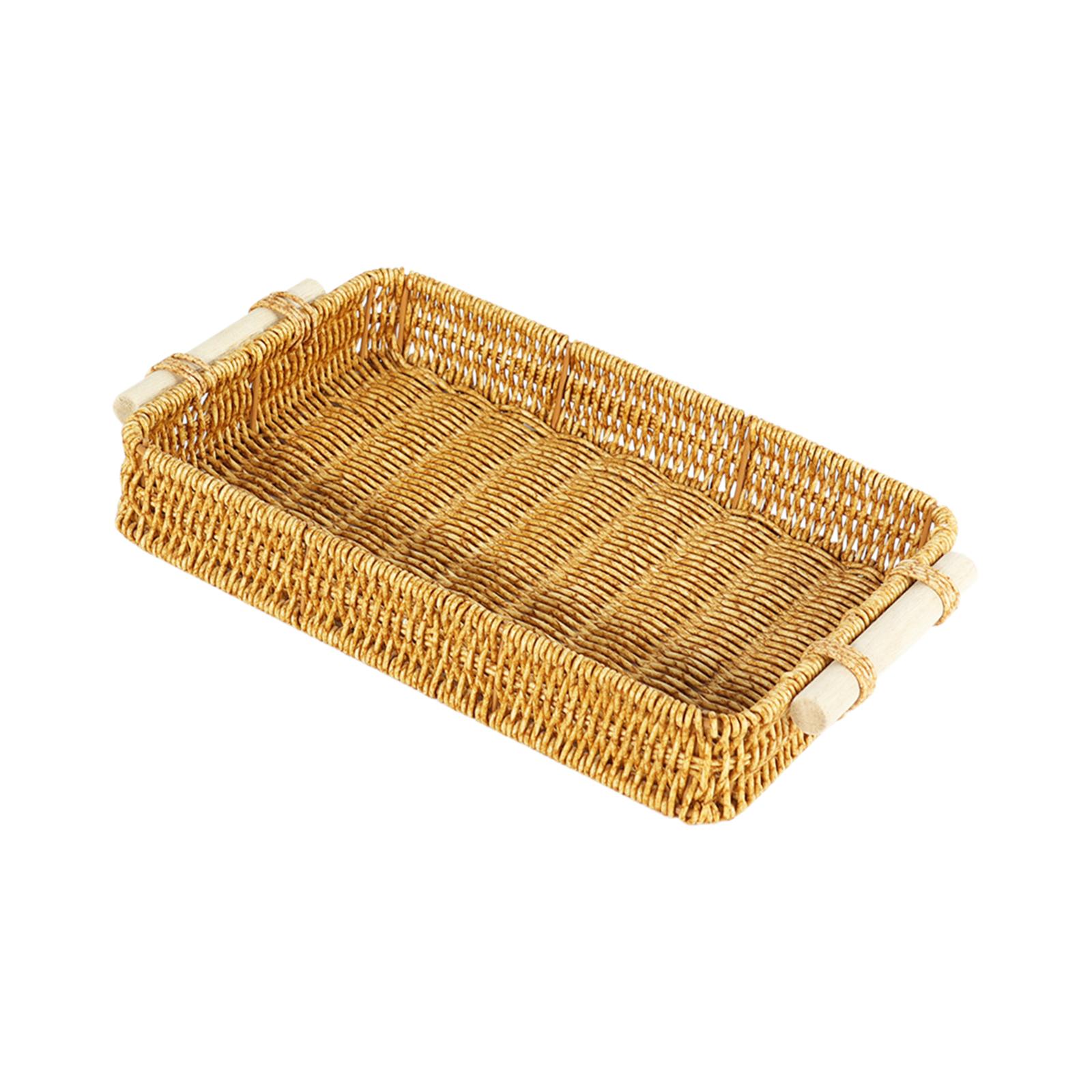 인조 라탄 손잡이 수납 바구니 - 주방 테이블 정리용, - Rattan Tray Handle 리뷰 및 가격