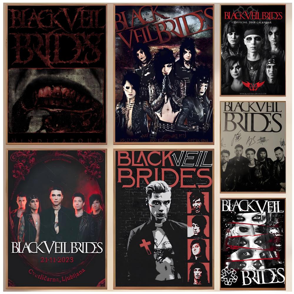 록 밴드 B-Black Veil Brides 포스터 클 - Interior Design With Wallpaper 리뷰 및 가격