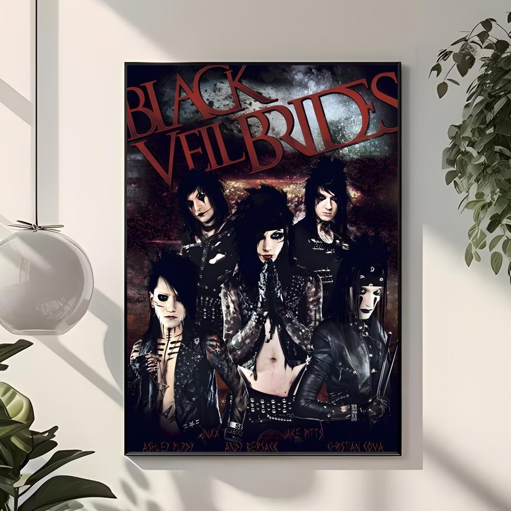 록 밴드 B-Black Veil Brides 포스터 클 - Interior Design With Wallpaper 리뷰 및 가격