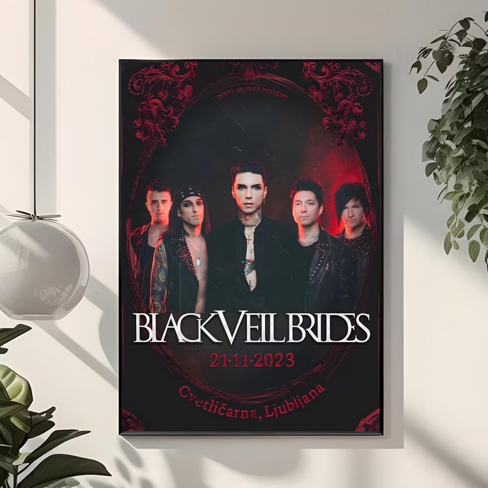 록 밴드 B-Black Veil Brides 포스터 클 - Interior Design With Wallpaper 리뷰 및 가격