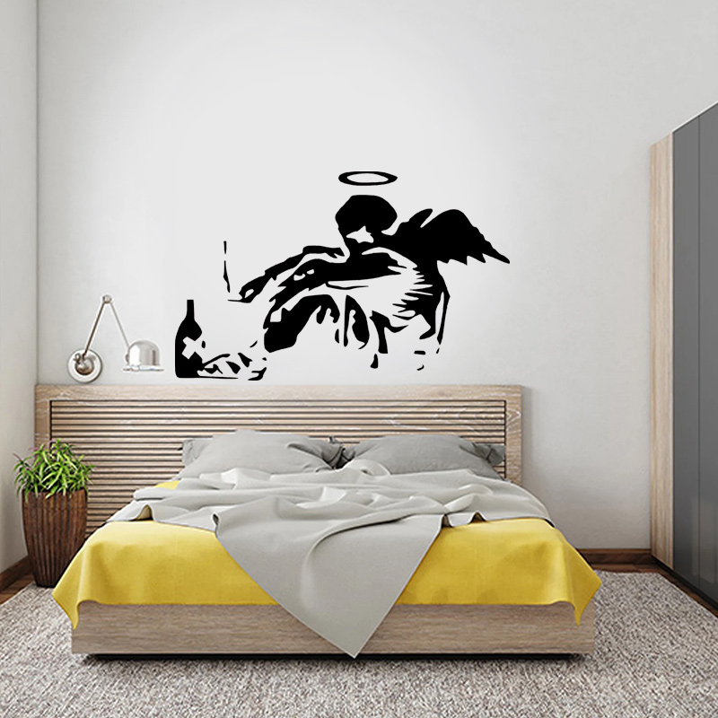 Banksy 낙서 벽 데칼 비닐, 어린이 방, 소년 침 - Interior Design Magazine 리뷰 및 가격