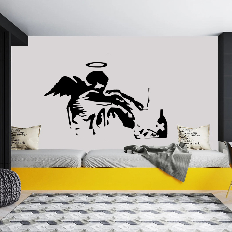 Banksy 낙서 벽 데칼 비닐, 어린이 방, 소년 침 - Interior Design Magazine 리뷰 및 가격